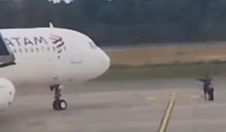 Shocking reason passenger walked onto airport runway to block departing flight