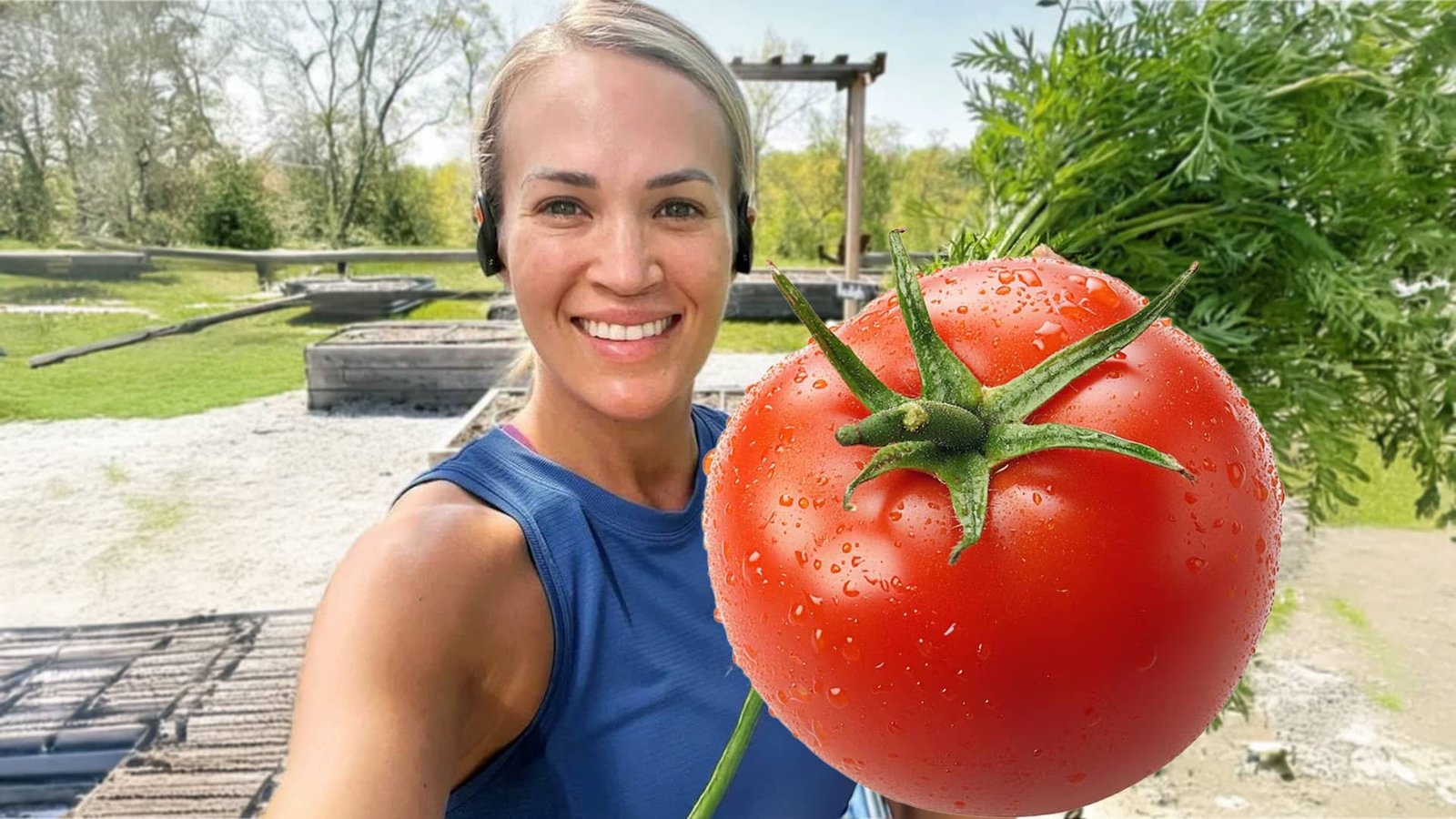 Carrie Underwood’s Giant Tomato Has the Internet Wondering If It’s a World Record