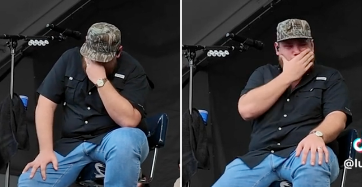 Luke Combs Breaks Down In Tears At Folk Festival