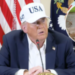 President Trump Visits Texas Flood Destruction