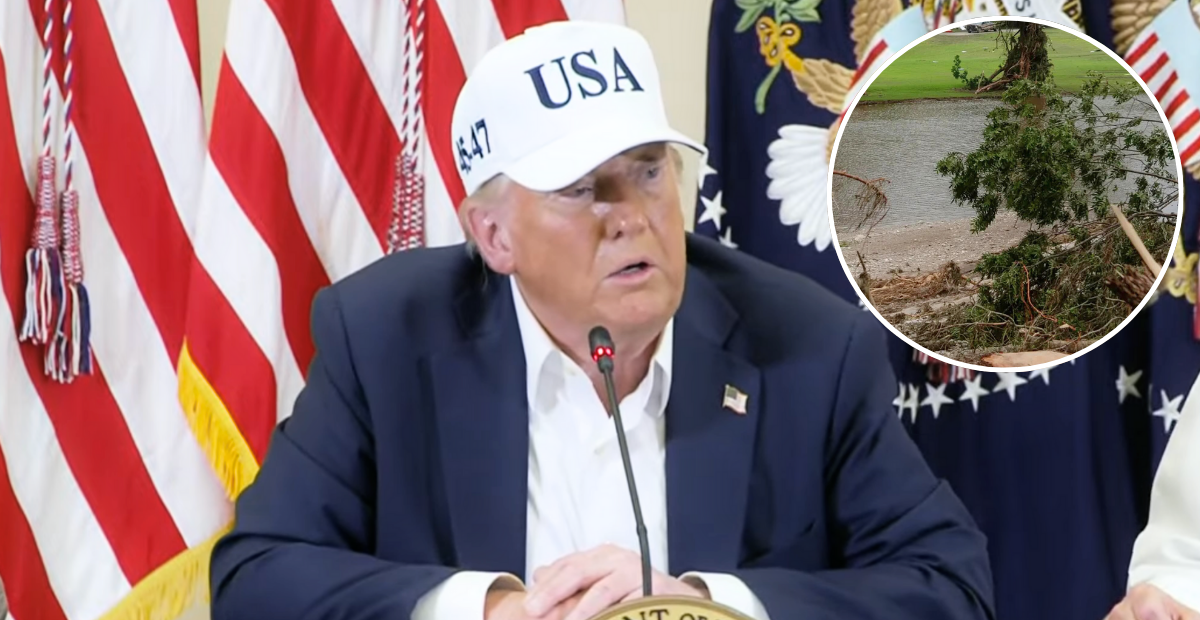 President Trump Visits Texas Flood Destruction