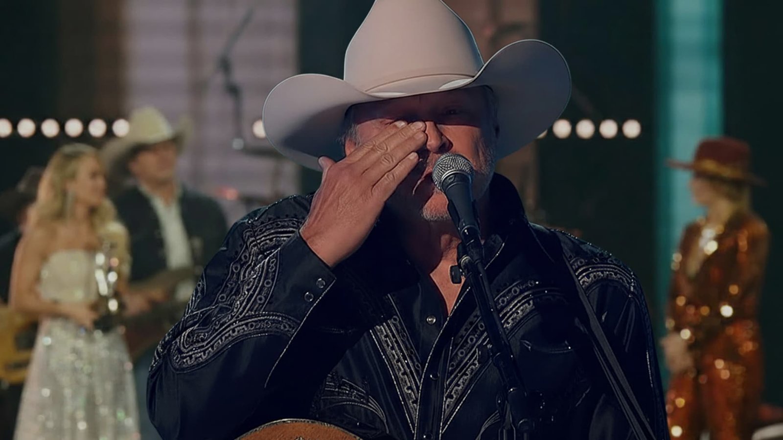 Alan Jackson Fights Back Tears in Emotional CMA Tribute From Carrie Underwood, Dierks Bentley, and Others