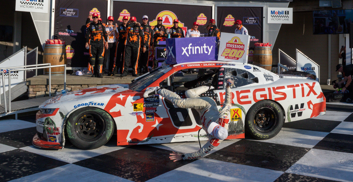 [VIDEO] NASCAR Driver Connor Zilisch Falls From His Car While Celebrating Race Win