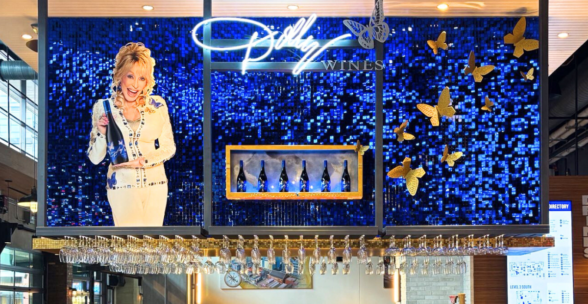 Dolly Parton Debuts Chic New Wine Bar In Nashville