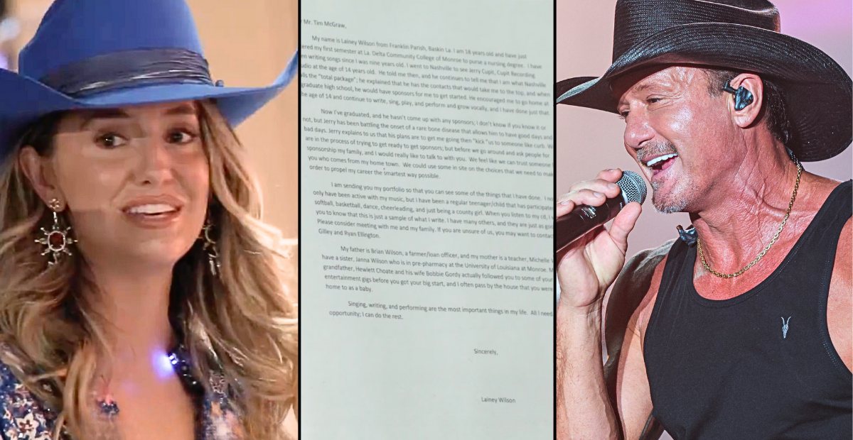 Lainey Wilson Reacts To Her “Desperate” Letter To Tim McGraw From When She Was 18