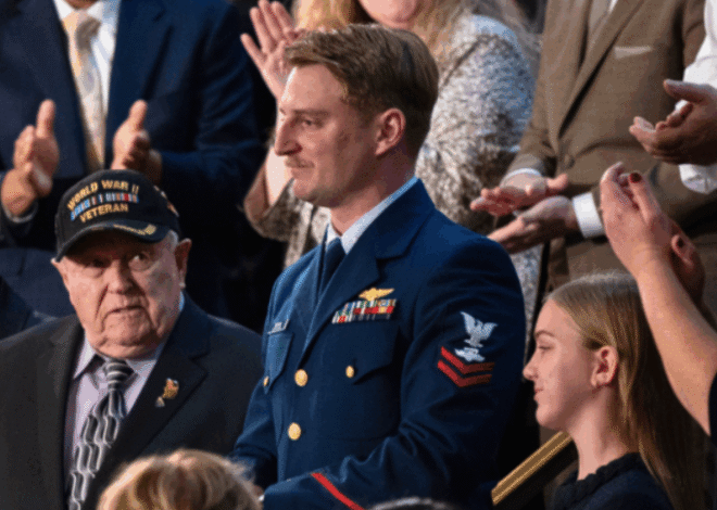 President Trump Honors Heroic U.S. Coast Guardsman Who Saved 165 People In Texas Floods
