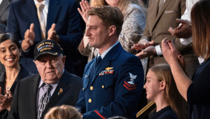 President Trump Honors Heroic U.S. Coast Guardsman Who Saved 165 People In Texas Floods