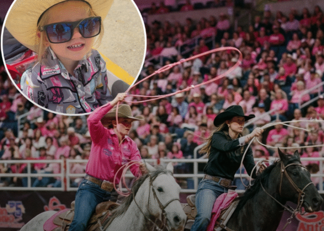 Pink Tributes Flood the Arena as Rodeo Community Grieves Oaklynn Rae Domer