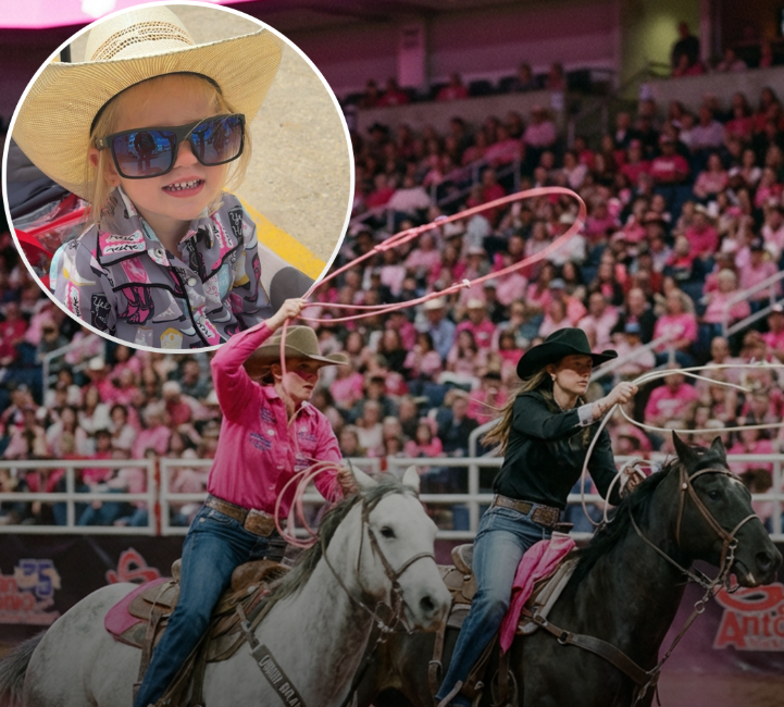 Pink Tributes Flood the Arena as Rodeo Community Grieves Oaklynn Rae Domer