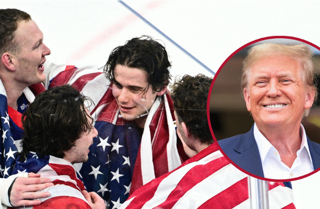 President Trump Invites Men’s Hockey Team To State Of The Union In Lively Locker Room Call