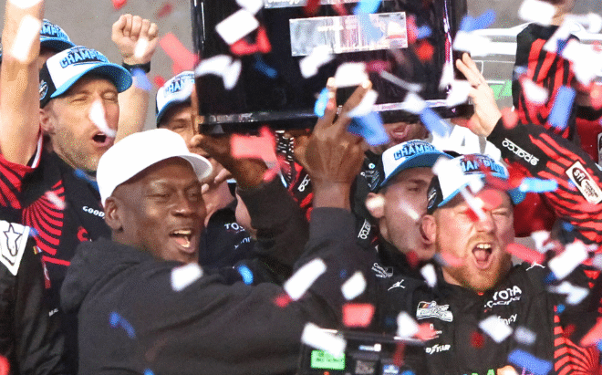 Michael Jordan Celebrates First Daytona 500 Victory As NASCAR Team Owner