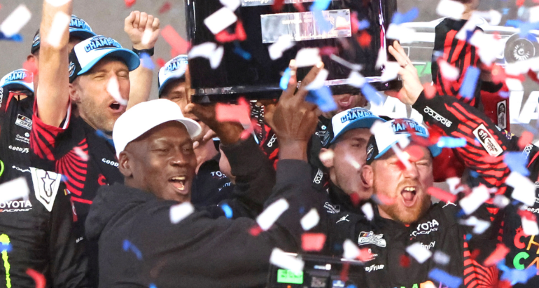 Michael Jordan Celebrates First Daytona 500 Victory As NASCAR Team Owner