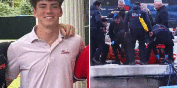 University of Alabama student James Gracey was alone when he accidentally fell and drowned, footage shows
