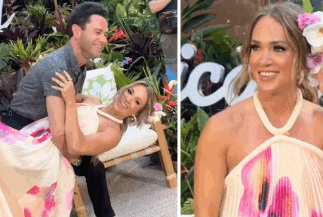 Carrie Underwood Gets A Surprise Dip From “DWTS” Pro On “Idol” – And Her Reaction Is Priceless