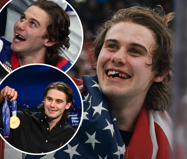 Jack Hughes has no plans to keep gold medal smile despite its growing popularity