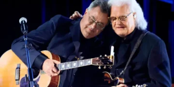 Ricky Skaggs Joins Vince Gill For Emotional “Go Rest High” Performance On “Opry 100”
