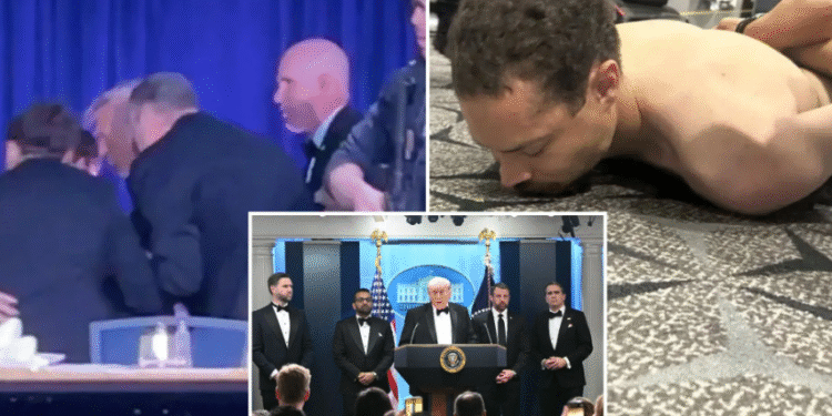 Dramatic video shows gunman trying to rush past security at White House Correspondents’ Dinner