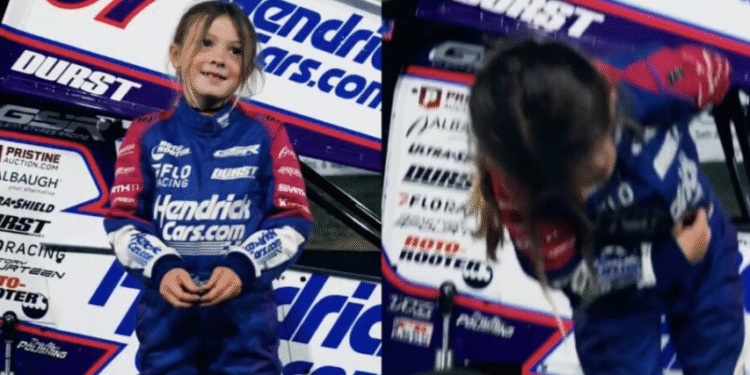 Kyle Larson’s 8-Year-Old Daughter Audrey Pays Tribute To Kyle Busch After Winning Dirt Track Race