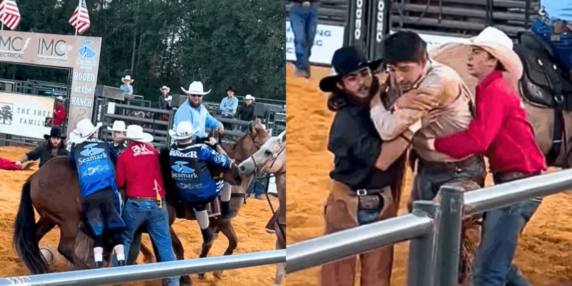 Dramatic Rodeo Video Captures Cowboy’s Terrifying Close Call On Rowdy Bucking Bronco