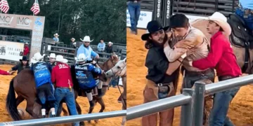 Dramatic Rodeo Video Captures Cowboy’s Terrifying Close Call On Rowdy Bucking Bronco