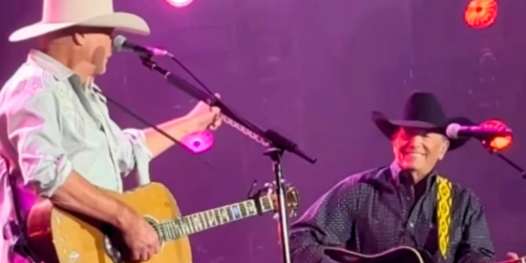 George Strait Makes Rare Appearance To Honor Alan Jackson At His Final Concert