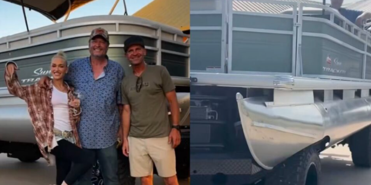Clint Bowyer Built A Wild Off-Road Pontoon Boat For Blake Shelton’s Ranch