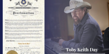 Krystal Keith Receives Proclamation As Oklahoma Celebrates The First Official ‘Toby Keith Day’
