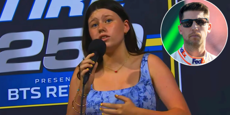 Denny Hamlin’s 13-Year-Old Daughter Delivers Special National Anthem Performance