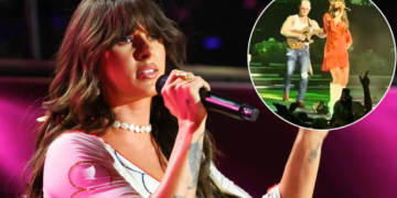 Ella Langley’s Guitarist Saves Her From Dangerous Fall After Fan Throws Hat Onstage